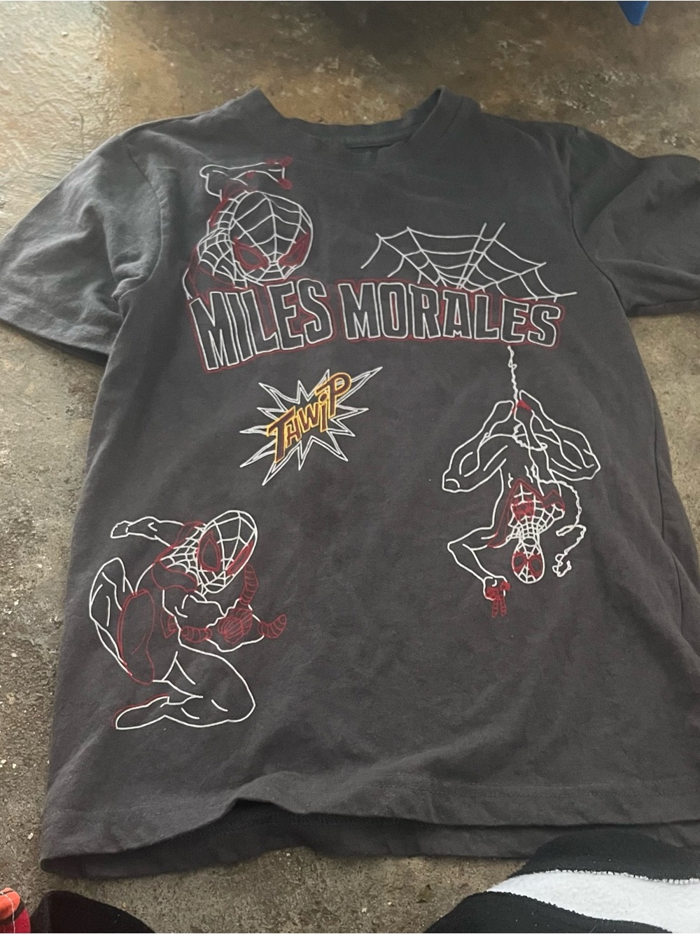 Miles Morales Graphic Tee for Kids - Black